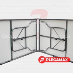 Mesa portafolio rectangular plegable 240x75 fibra de vidrio
