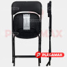  Silla plegable de plastico negro