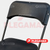  Silla plegable de plastico negro
