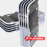  Silla plegable acojinada cromada vinil negro
