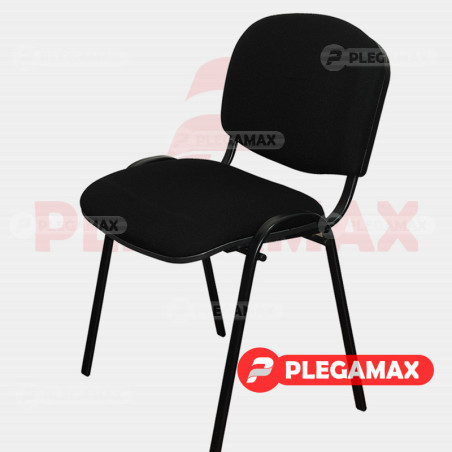 Silla de visita ISO acojinada tapiz tela negro Silla de visita ISO acojinada tapiz tela negro