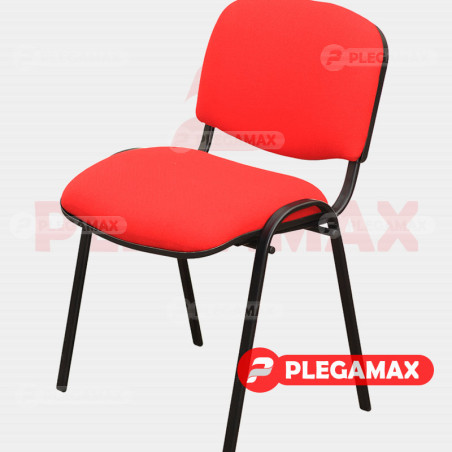 Silla de visita ISO acojinada tapiz tela rojo Silla de visita ISO acojinada tapiz tela rojo