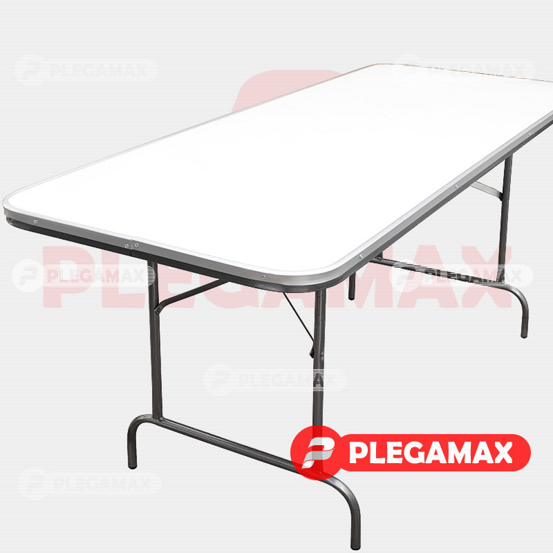 Mesa rectangular plegable 180x75 fibra de vidrio
