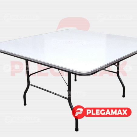 Mesa cuadrada plegable 150x150 fibra de vidrio