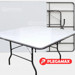  Mesa cuadrada plegable 150x150 fibra de vidrio