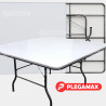  Mesa cuadrada plegable 150x150 fibra de vidrio