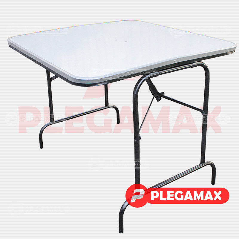 Mesa pastelera cuadrada plegable 90x90 fibra de vidrio