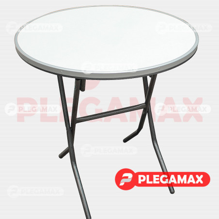 Mesa pastelera redonda plegable 75 fibra de vidrio Mesa pastelera redonda plegable 75 fibra de vidrio