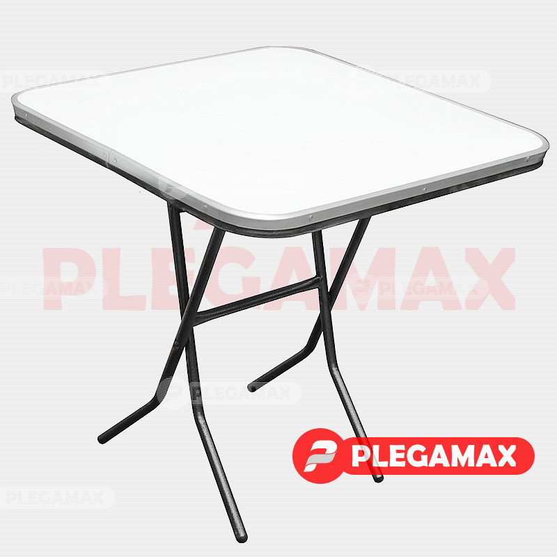 Mesa pastelera cuadrada plegable 75x75 fibra de vidrio