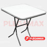 Mesa pastelera cuadrada plegable 75x75 fibra de vidrio