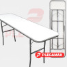 Mesa hotelera rectangular plegable 180x50 fibra de vidrio