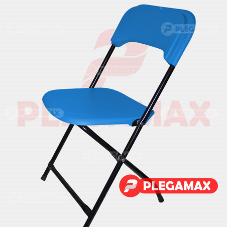 Silla infantil plegable de plastico azul rey