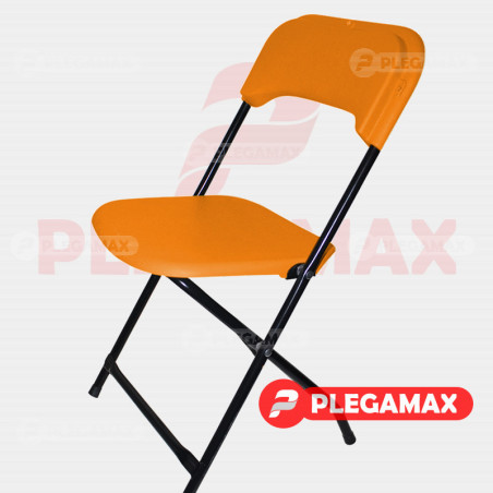 Silla infantil plegable de plastico naranja