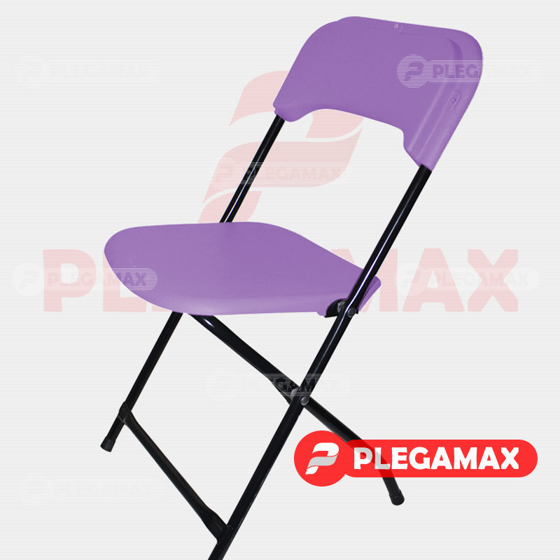 Silla infantil plegable de plastico lila