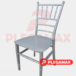 Silla Tifanny de plastico plata