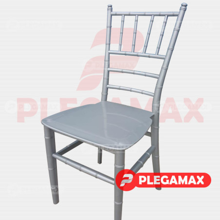 Silla Tifanny de plastico plata