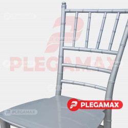  Silla Tifanny de plastico plata