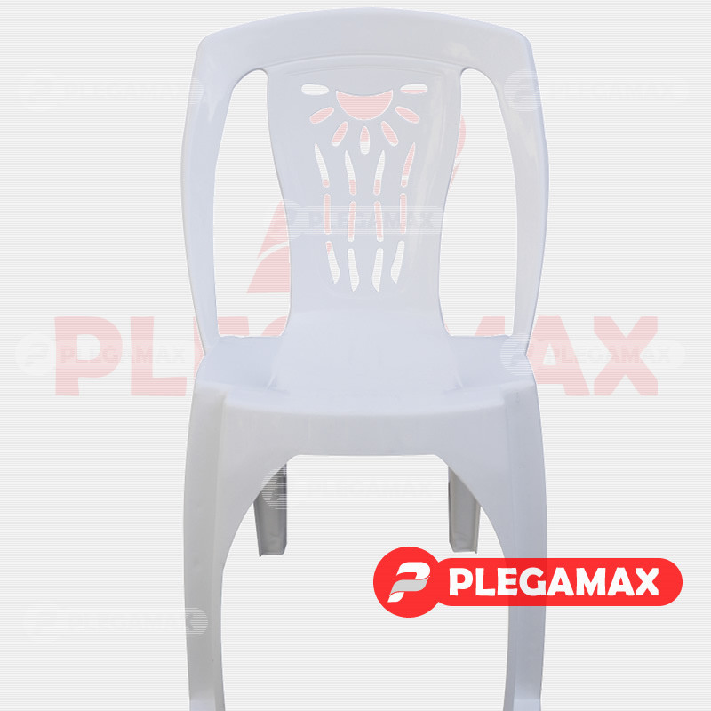 Silla de plastico sin brazos Camila blanco