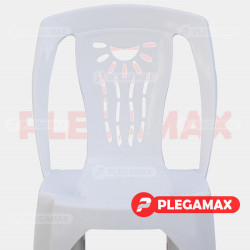  Silla de plastico sin brazos Camila blanco