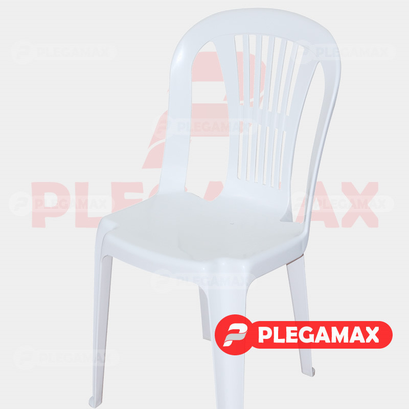 Silla de plastico sin brazos Venecia blanco