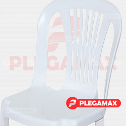  Silla de plastico sin brazos Venecia blanco