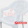  Silla de plastico con brazos Palermo blanco