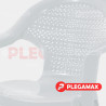  Silla de plastico con brazos Bolonia blanco