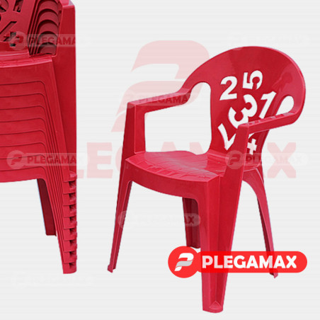 Silla infantil de plastico Numeros rojo