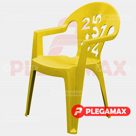 Silla infantil de plastico Numeros amarillo