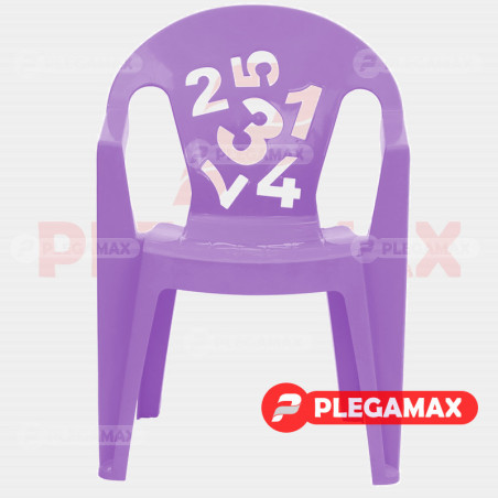 Silla infantil de plastico Numeros lila