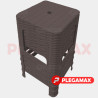  Banco de plastico Rattan chocolate